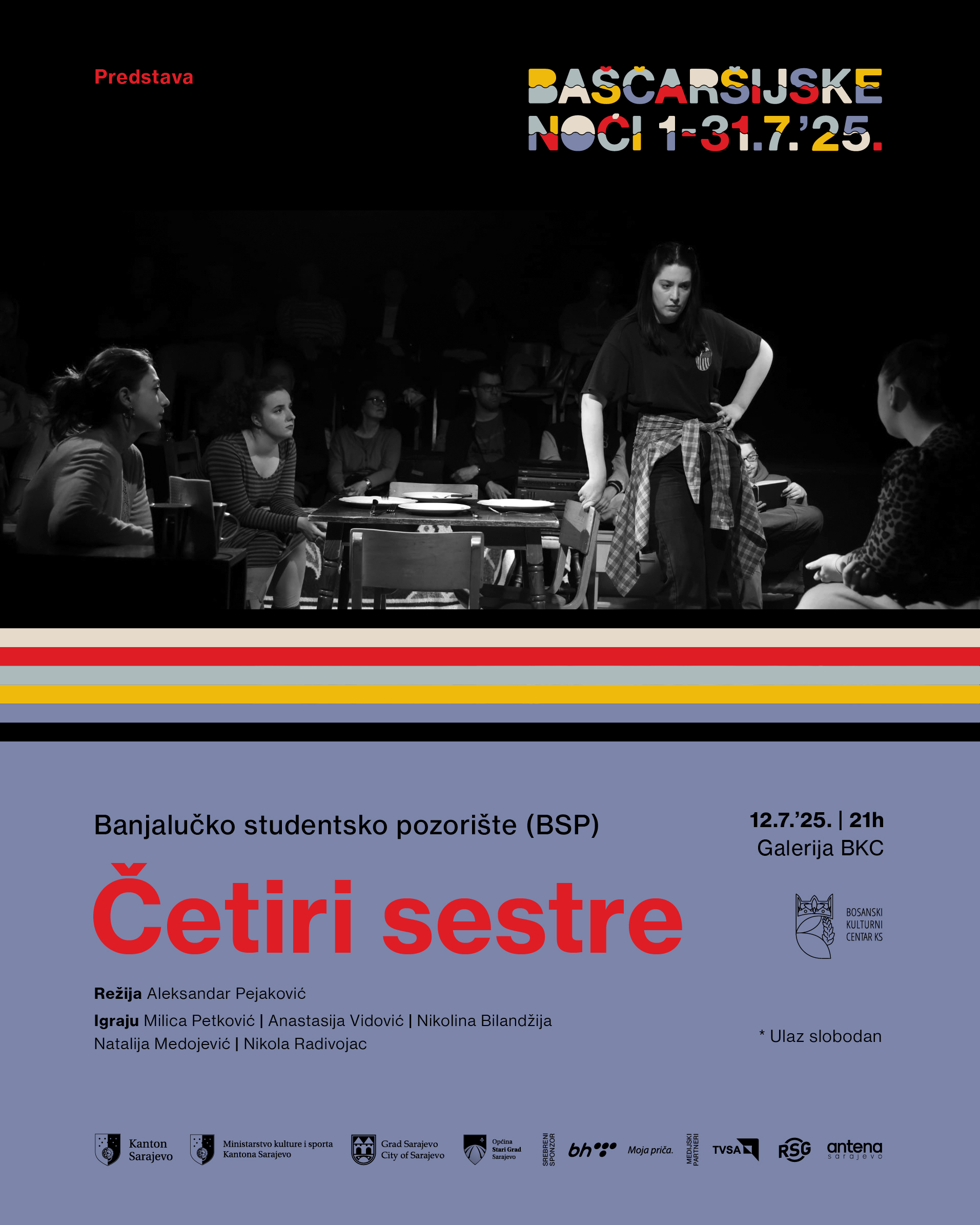 Predstava “Četiri sestre” 12. juli, Galerija BKC-a