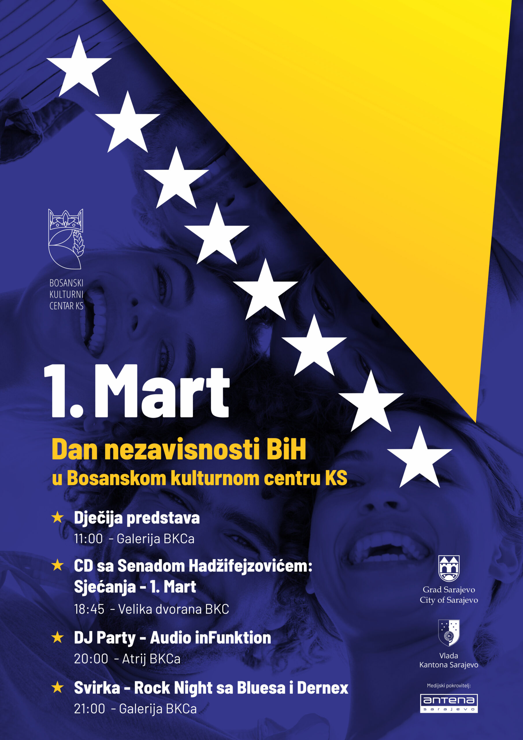 U BKC-u cjelodnevni praznični program povodom 1. Marta – Dana nezavisnosti Bosne i Hercegovine