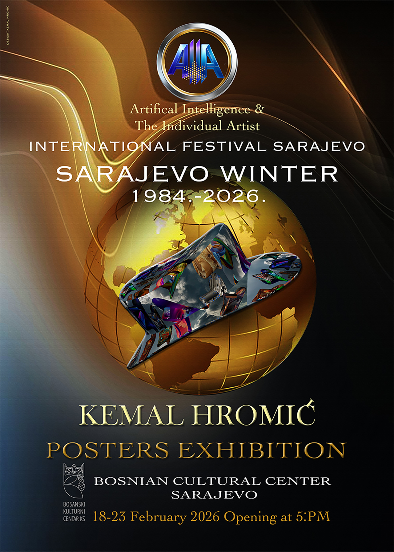 Izložba postera „Sarajevske zime“ slikara i umjetnika Kemala Hromića u Galeriji JU BKC KS od 18. do 23. 02.