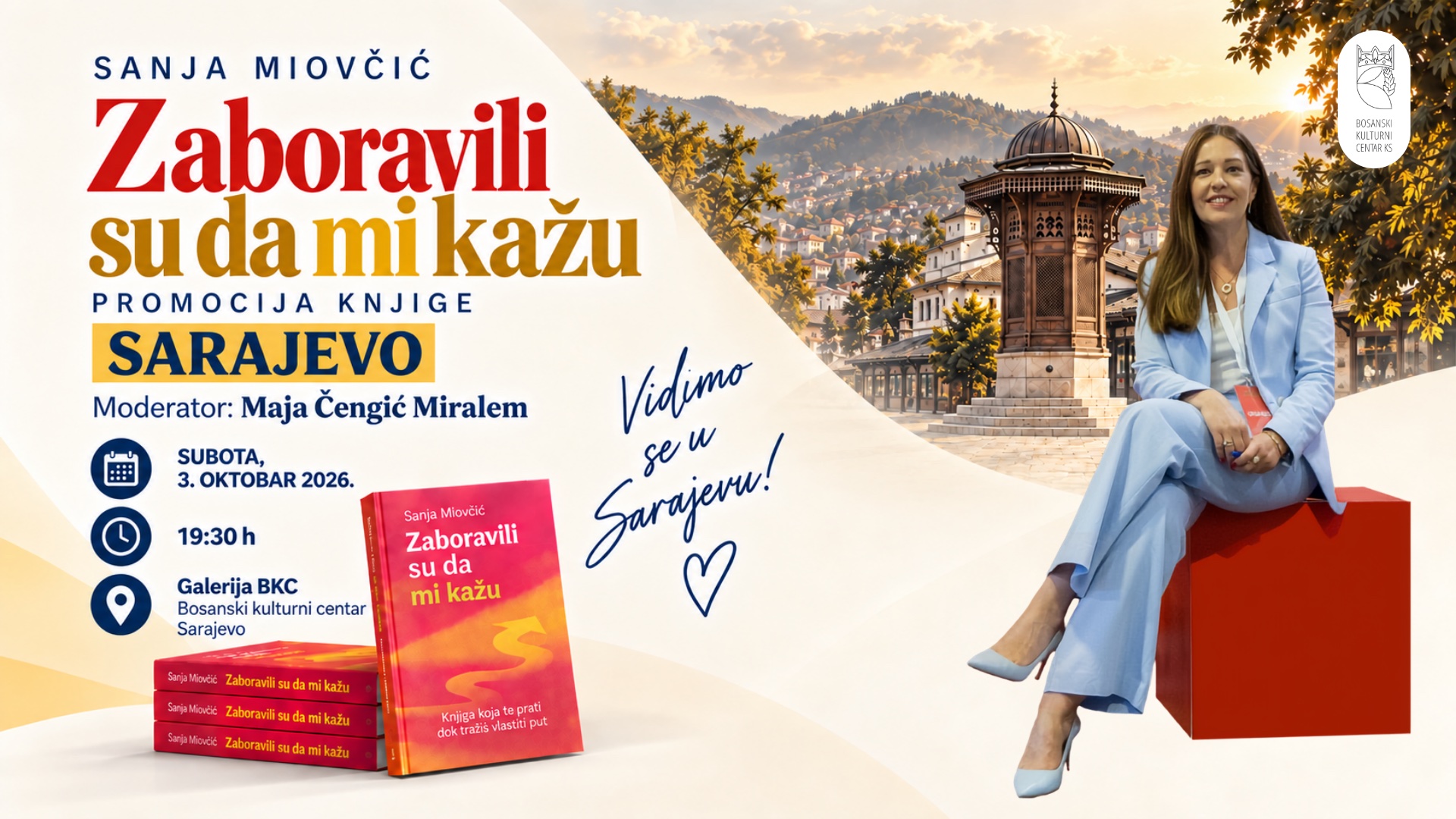 Promocija knjige „Zaboravili su da mi kažu“ autorice Sanje Miovčić 3. 10.