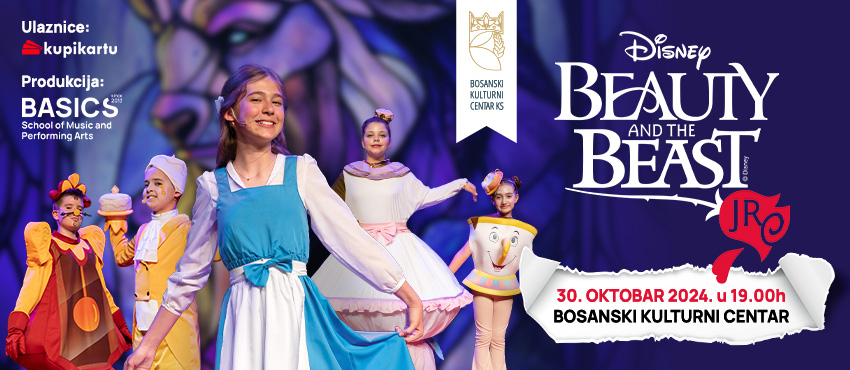 Diznijev mjuzikl „Beauty and the Beast JR.“ premijerno 30. oktobra u Bosanskom kulturnom centru u Sarajevu