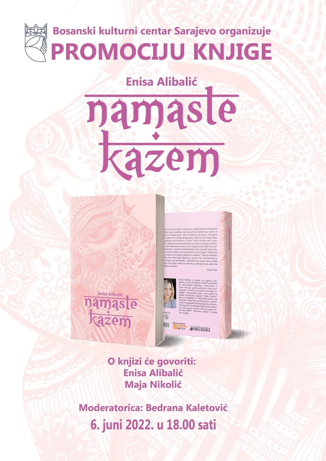 Promocija knjige „Namaste kažem“ autorice Enise Alibalić 06. 06. 2022.