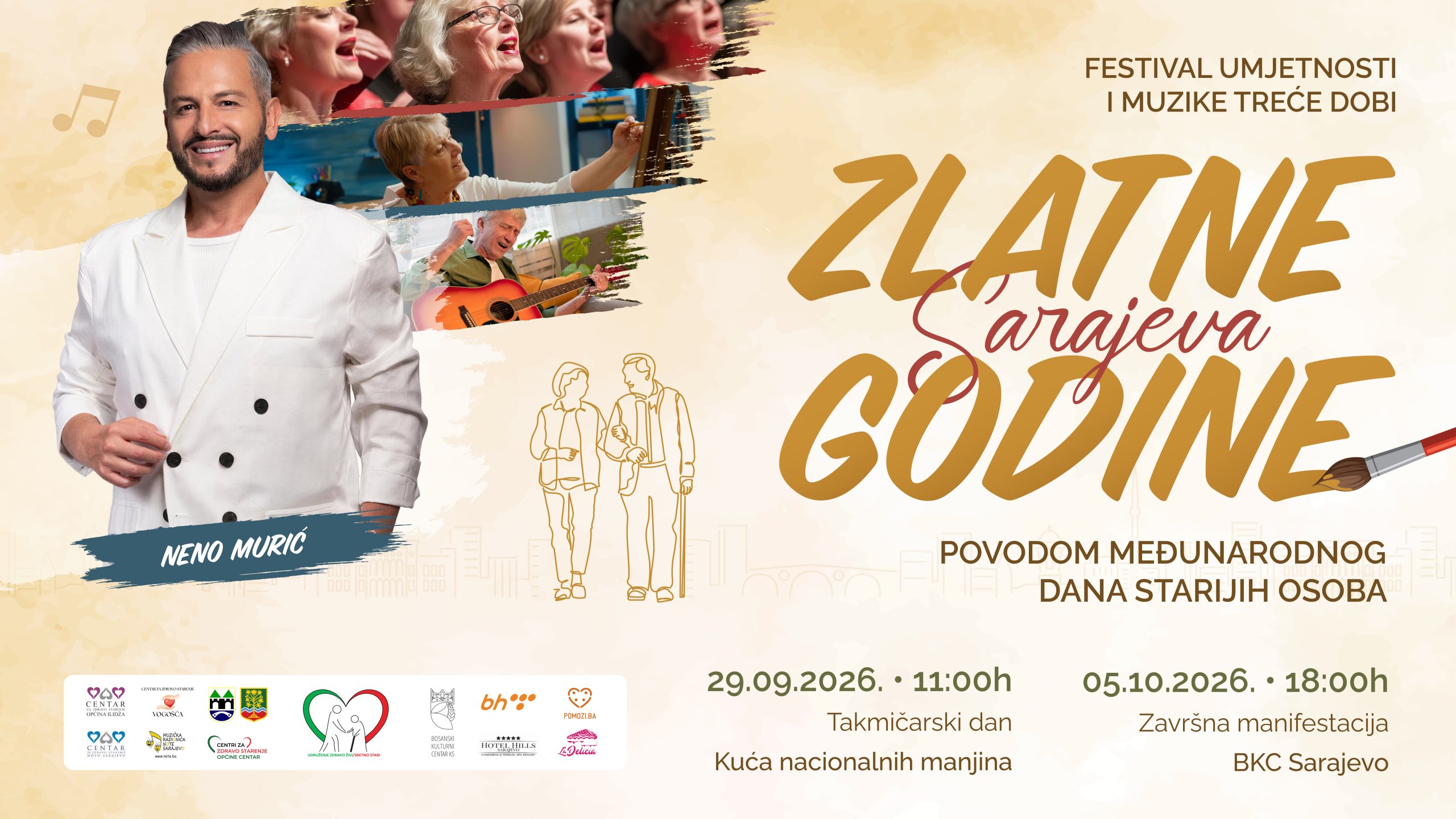 Završna Manifestacija „Zlatne godine Sarajeva“ – Festival umjetnosti i muzike treće dobi 05. 10.