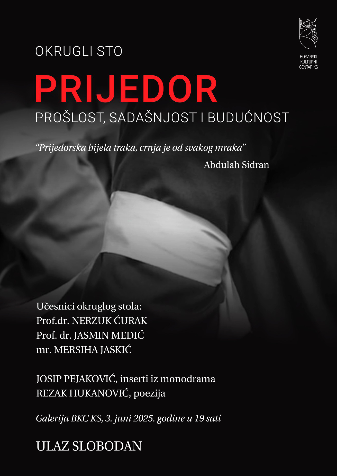 Okrugli sto na temu “Prijedor: prošlost, sadašnjost i budućnost” 3. 06.